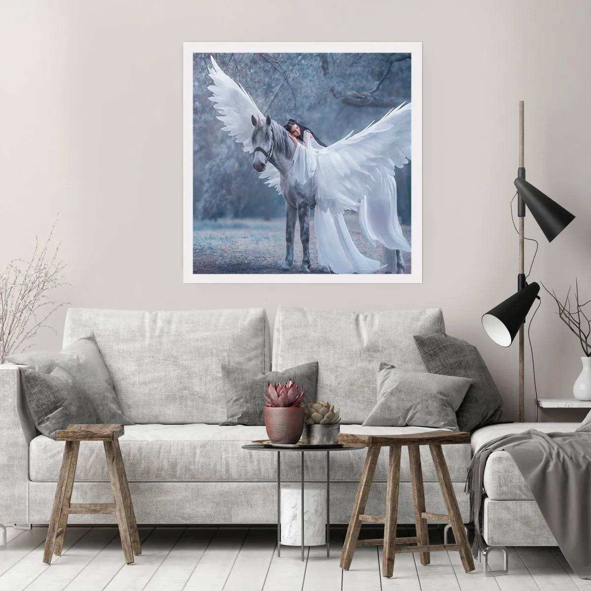 Plakat - Natchniona chwila - 60x60 cm