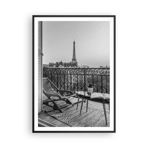 Plakat w czarnej ramie - Paryskie popołudnie - 70x100 cm