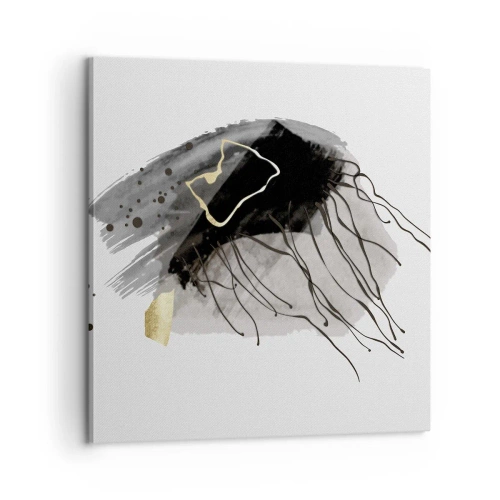 Obraz na płótnie - W czerni i w złocie - 60x60 cm