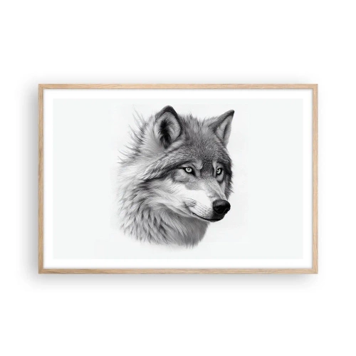Plakat w ramie jasny dąb - Alfa – bez wątpienia - 91x61 cm