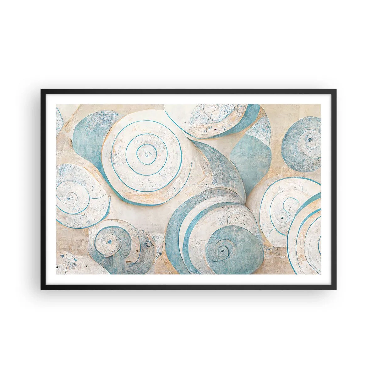 Plakat w czarnej ramie - Co kryje muszla? - 91x61 cm