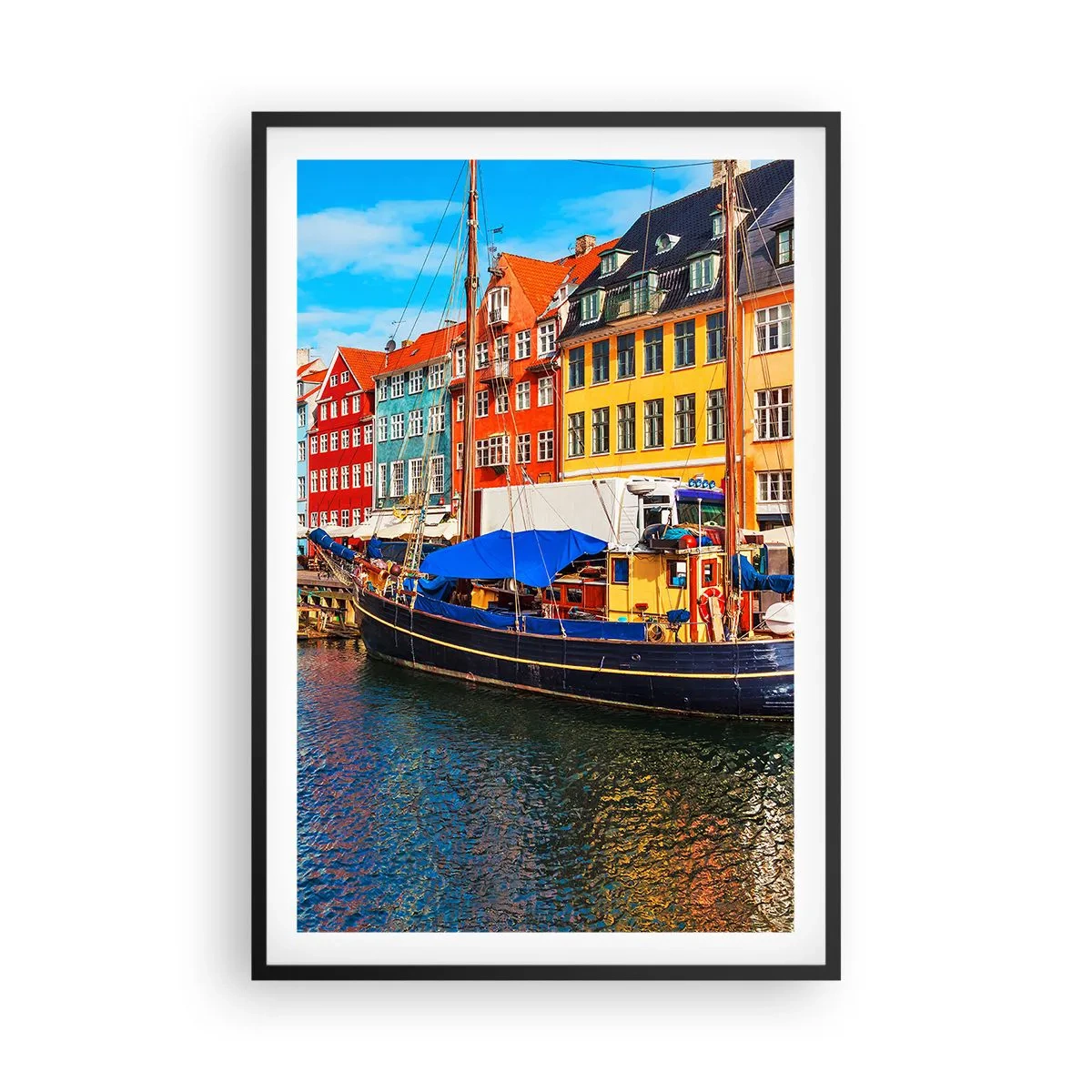 Plakat w czarnej ramie - Radosne nabrzeże - 61x91 cm