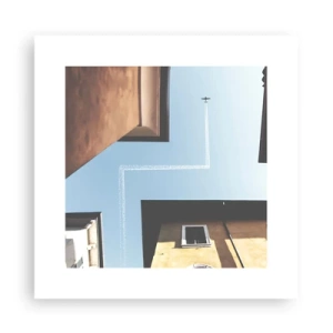 Plakat - Ponad miejskim labiryntem - 30x30 cm