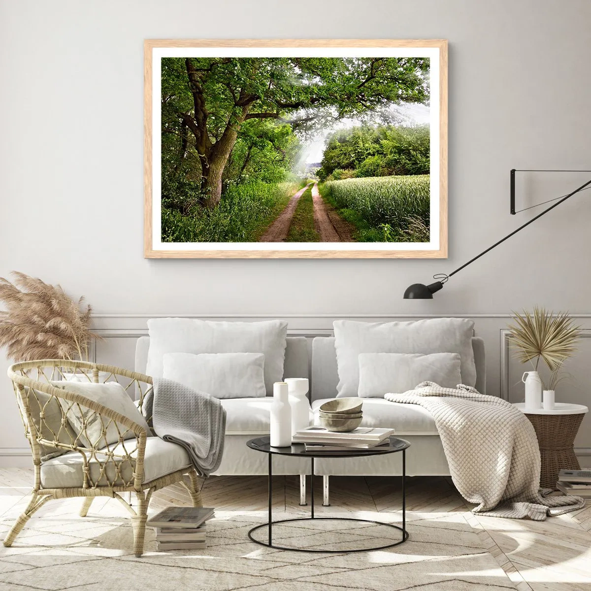 Plakat w ramie jasny dąb - Et in Arcadia ego - 100x70 cm