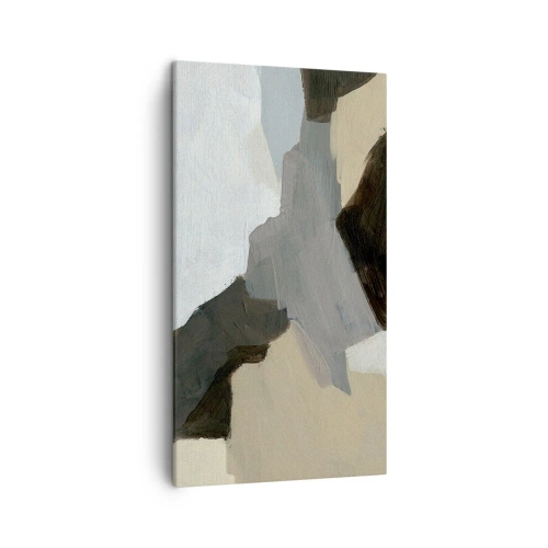 Obraz na płótnie - Abstrakcja: rozstaje szarości - 45x80 cm