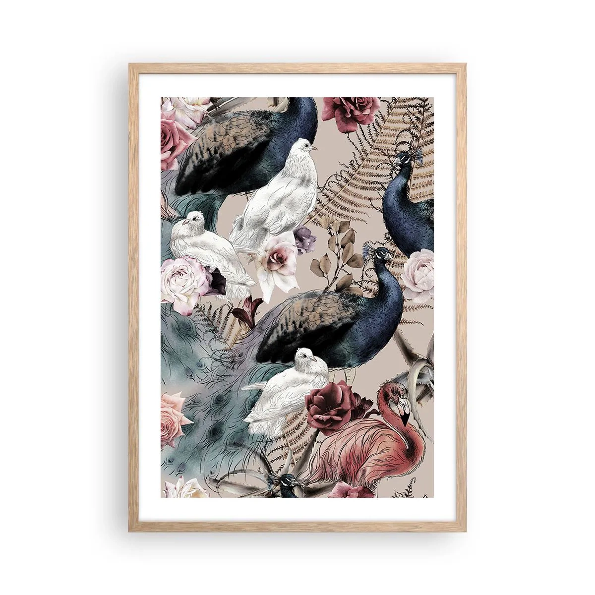 Plakat w ramie jasny dąb - W pałacowym ogrodzie - 50x70 cm