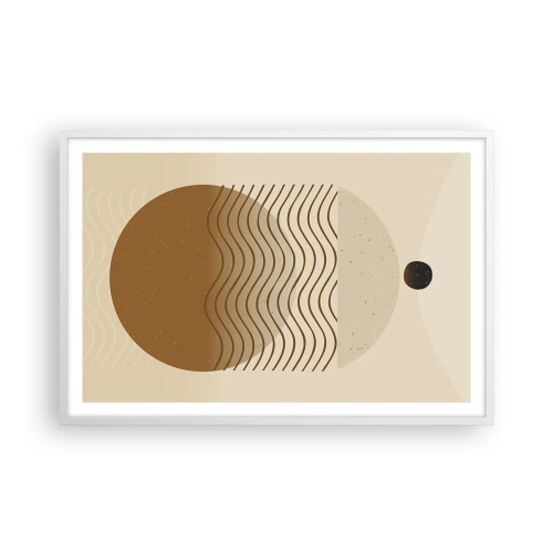 Plakat w białej ramie - O pochodzeniu figur geometrycznych - 91x61 cm