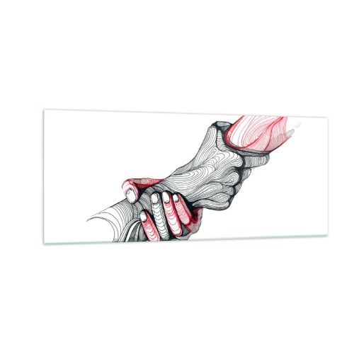 Obraz na szkle - Jesteś w dobrych rękach - 100x40 cm