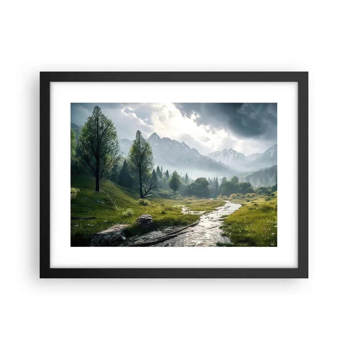 Plakat w czarnej ramie - Tam i z powrotem - 40x30 cm