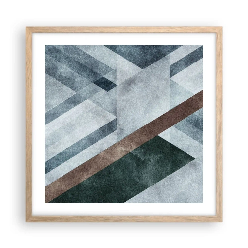 Plakat w ramie jasny dąb - Wyszukana elegancja geometrii - 50x50 cm