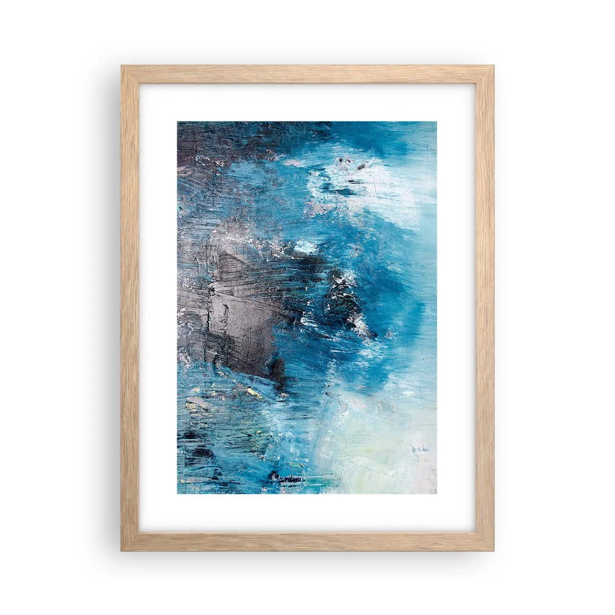 Plakat w ramie jasny dąb - Błękitna rapsodia - 30x40 cm