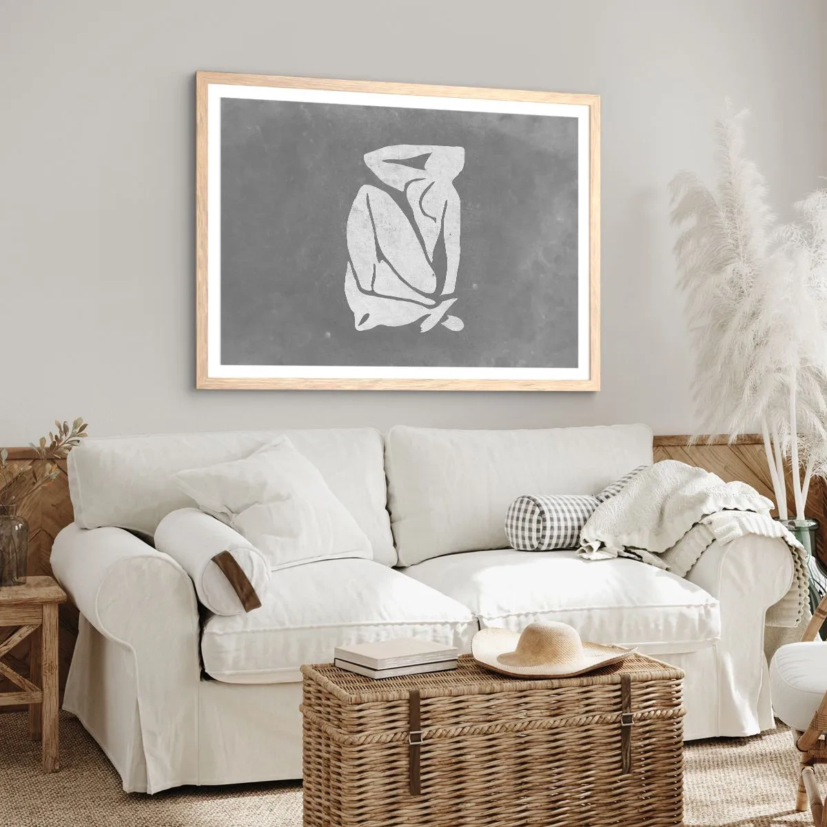 Plakat w ramie jasny dąb - W zamyśleniu - 50x40 cm