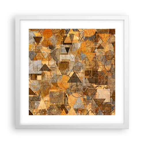 Plakat w białej ramie - Świat ujęty w formę - 40x40 cm