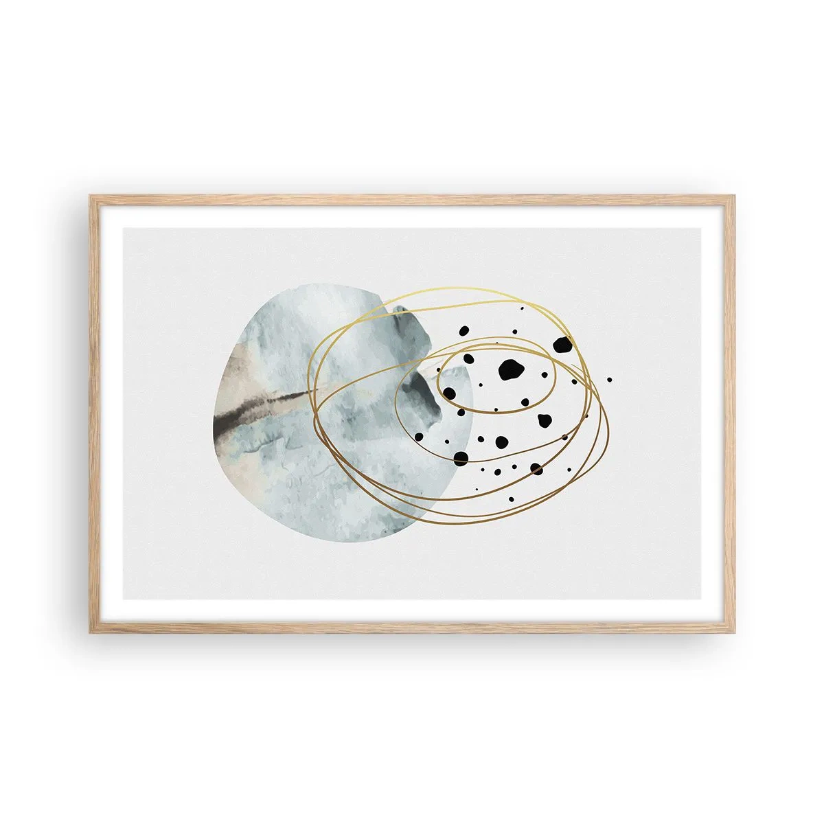 Plakat w ramie jasny dąb - W objęciach przestrzeni - 91x61 cm