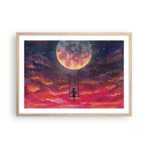 Plakat w ramie jasny dąb - Bujać w obłokach - 70x50 cm