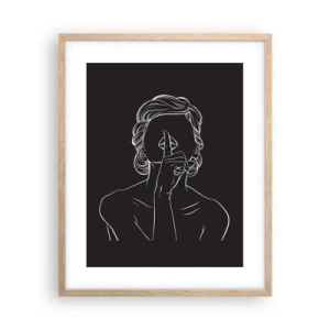 Plakat w ramie jasny dąb - Piękno rozkwita w ciszy - 40x50 cm