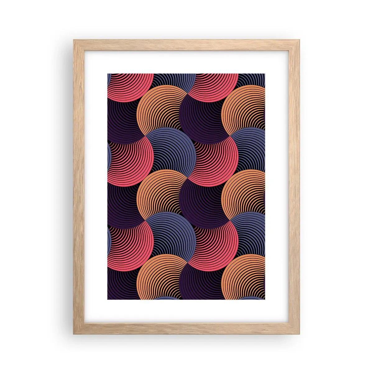 Plakat w ramie jasny dąb - W kolistym rytmie - 30x40 cm