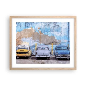 Plakat w ramie jasny dąb - Spotkanie weteranów - 50x40 cm