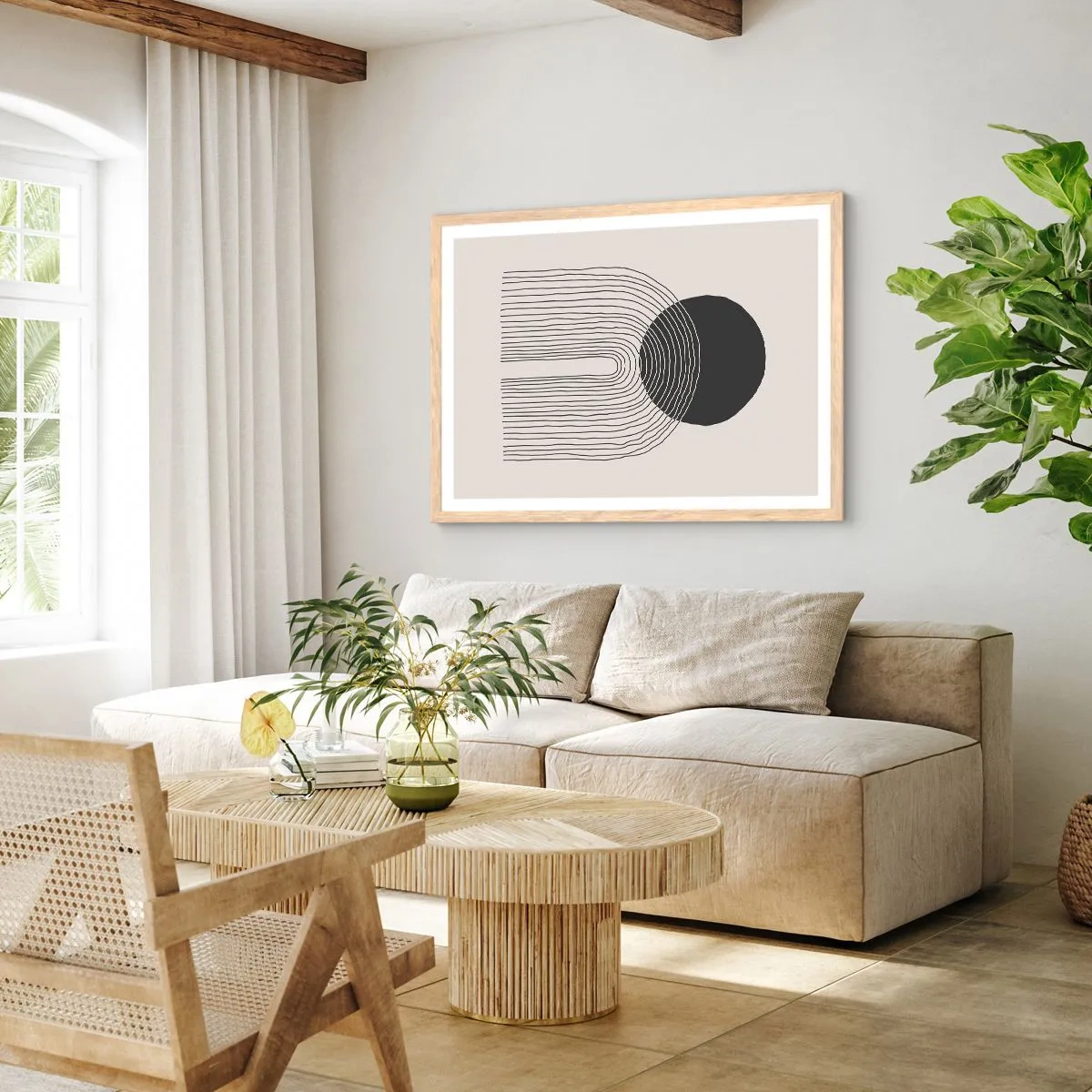Plakat w ramie jasny dąb - Drżenie i pewność - 70x50 cm