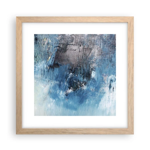 Plakat w ramie jasny dąb - Błękitna rapsodia - 30x30 cm