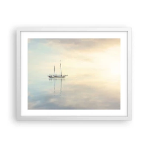 Plakat w białej ramie - W morzu ciszy - 50x40 cm