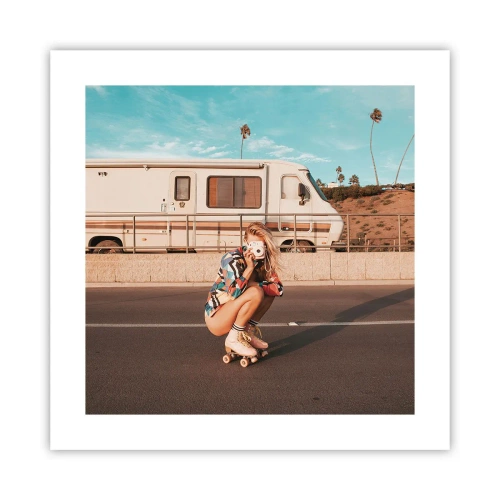 Plakat - Uśmiech, proszę! - 40x40 cm