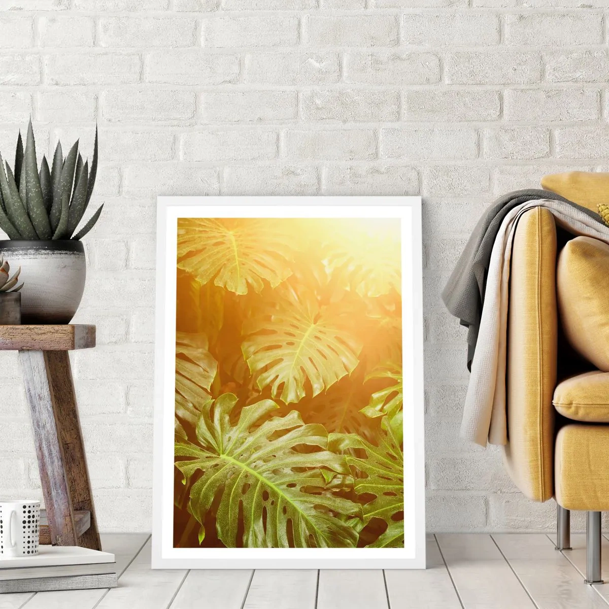 Plakat w białej ramie - W zieloność wstąpić… - 50x70 cm