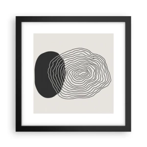 Plakat w czarnej ramie - Trwanie i drganie - 30x30 cm