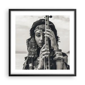 Plakat w czarnej ramie - Sama muzyka orientu - 50x50 cm