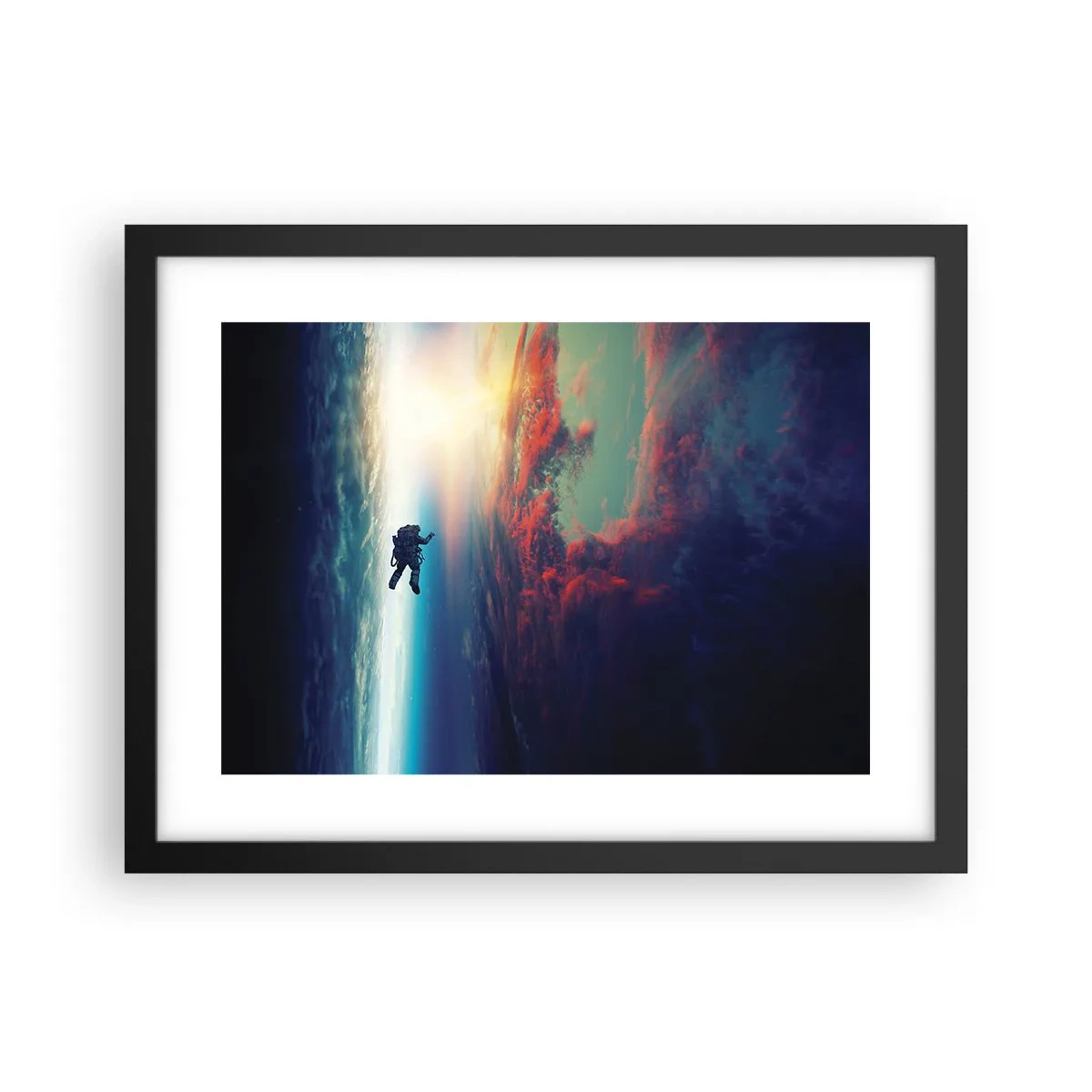 Plakat w czarnej ramie - Mierzyć się ze wszechświatem - 40x30 cm