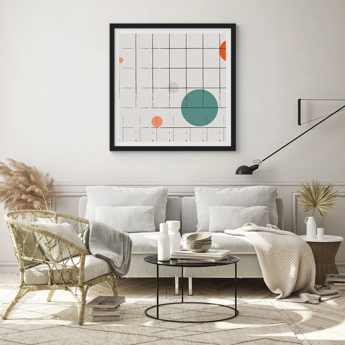 Plakat w czarnej ramie - Uwięzione. My czy one? - 60x60 cm