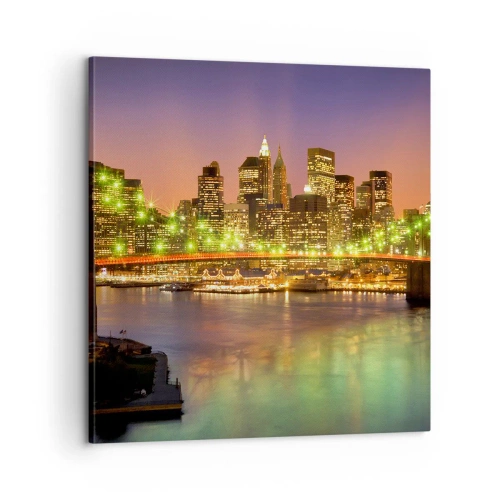 Obraz na płótnie - Tu światło nigdy nie gaśnie - 60x60 cm