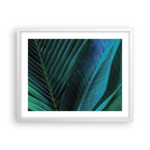 Plakat w białej ramie - Anatomia zieleni - 50x40 cm