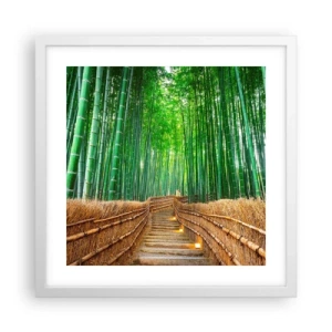 Plakat w białej ramie - Esencja azjatyckiej natury - 40x40 cm