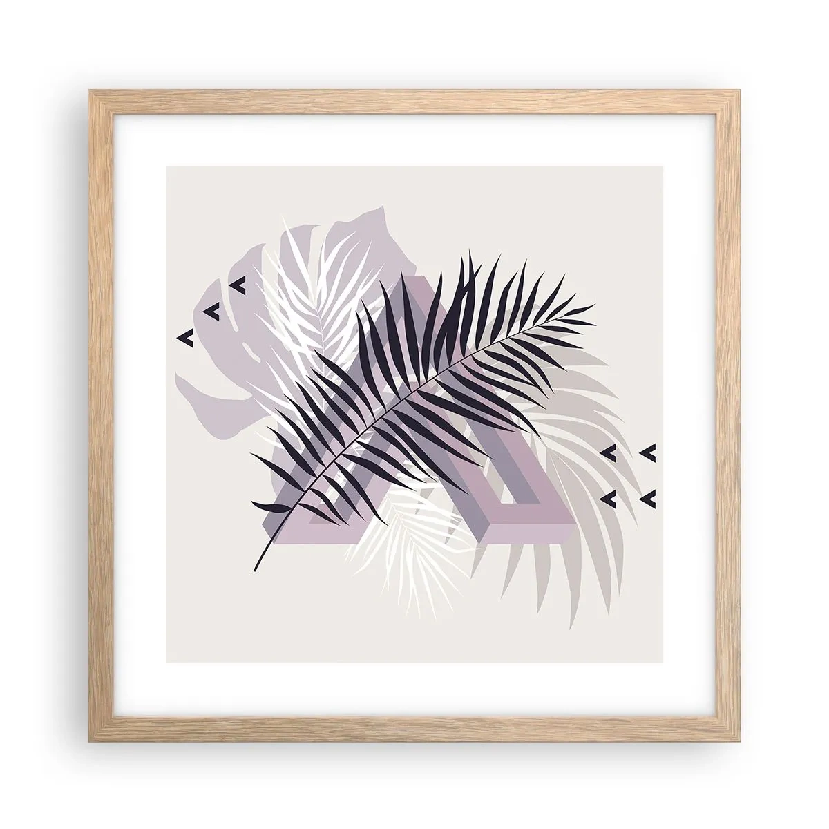 Plakat w ramie jasny dąb - Cień cienia - 40x40 cm