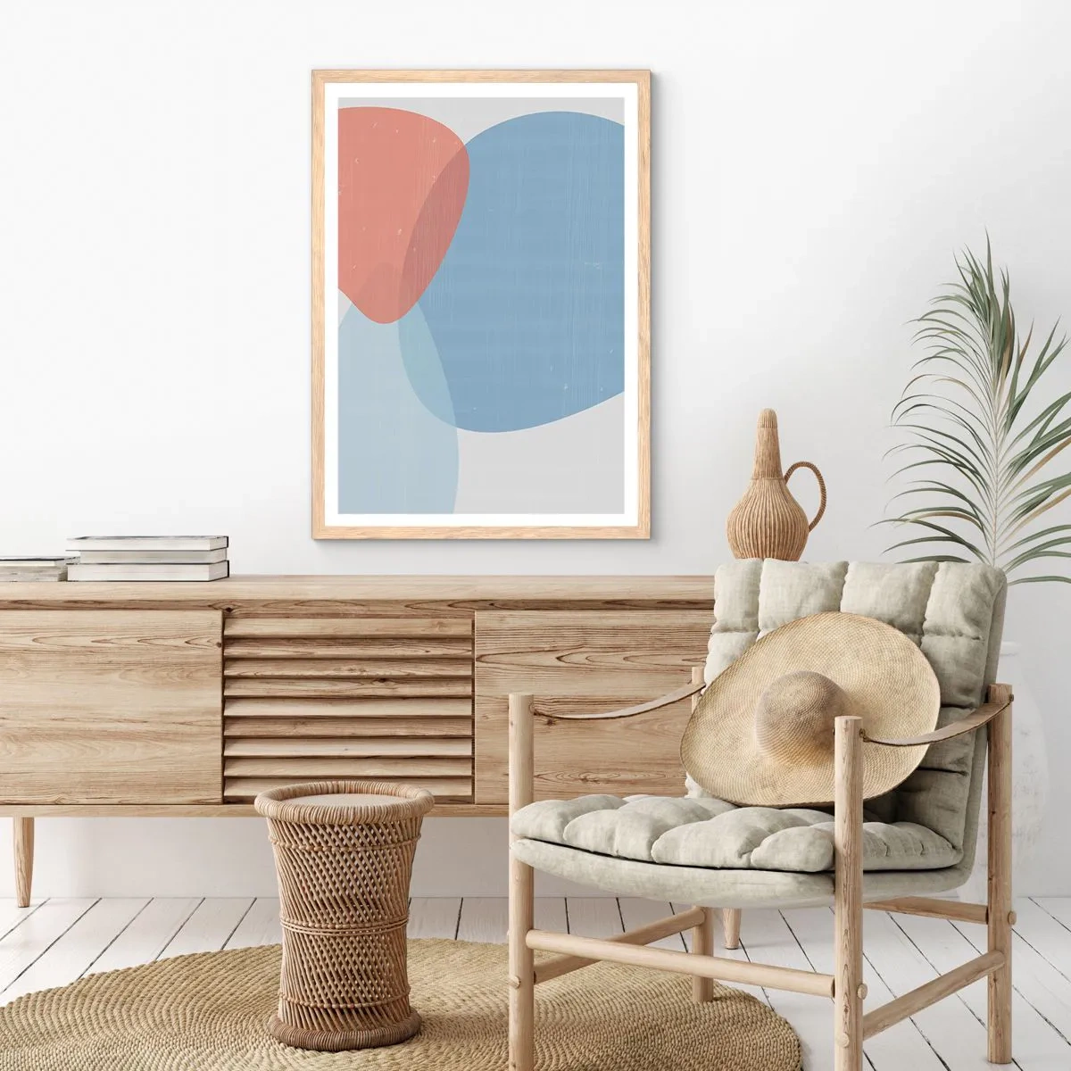 Plakat w ramie jasny dąb - Pastelowe związki - 30x40 cm