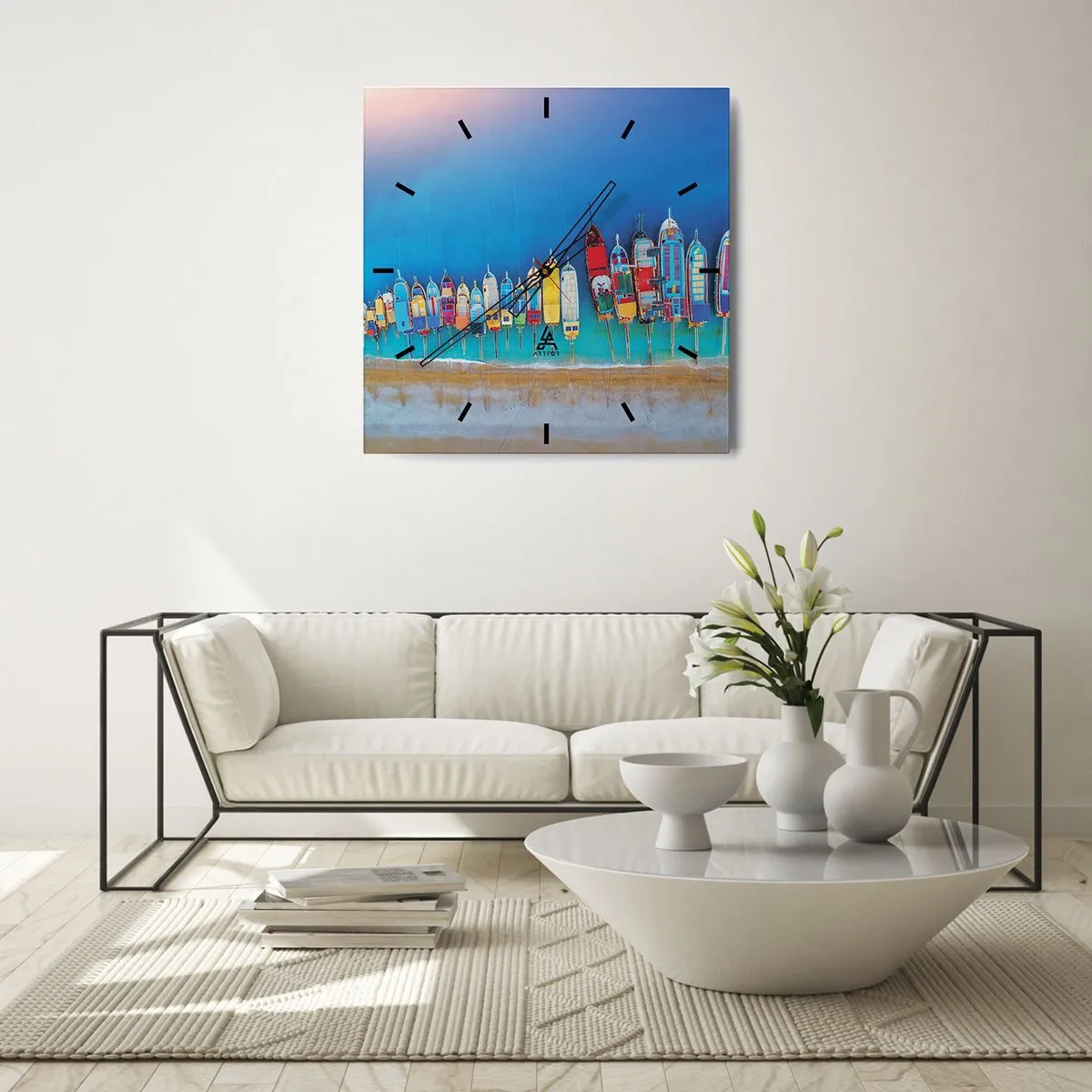 Zegar ścienny - Z lotu ptaka - 40x40 cm