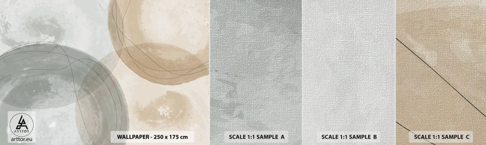 Fototapeta Próbka Premium Canvas - Przenikanie światów - Abstrakcja, Sztuka, Okręgi - 100x30 cm