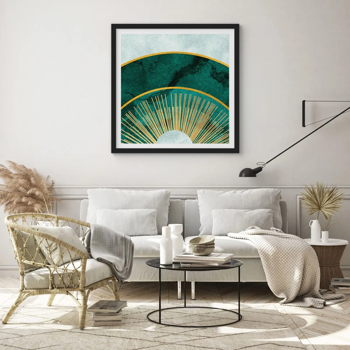 Plakat w czarnej ramie - Inny układ słoneczny - 40x40 cm