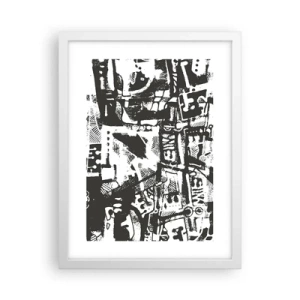 Plakat w białej ramie - Porządek czy chaos? - 30x40 cm