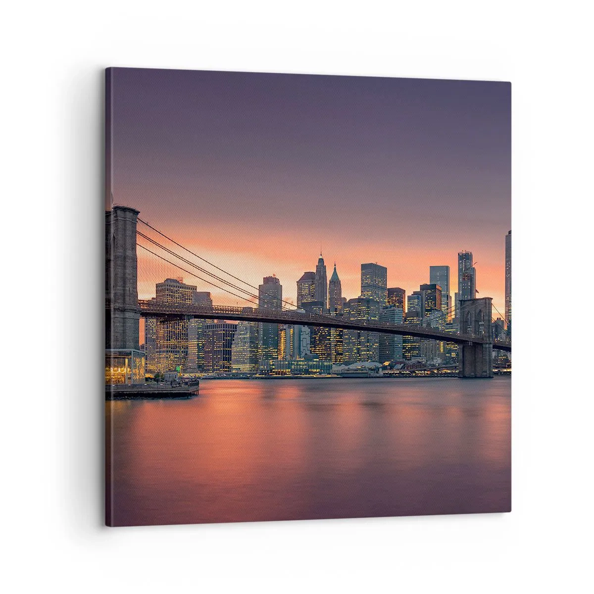 Obraz na płótnie - Zatopione w  liliowej ciszy - 60x60 cm