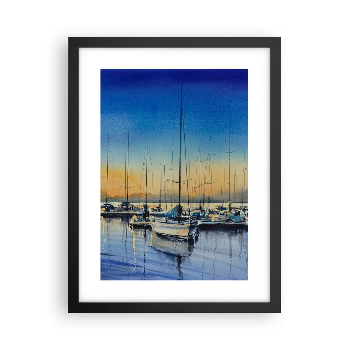 Plakat w czarnej ramie - Koniec dobrego dnia - 30x40 cm