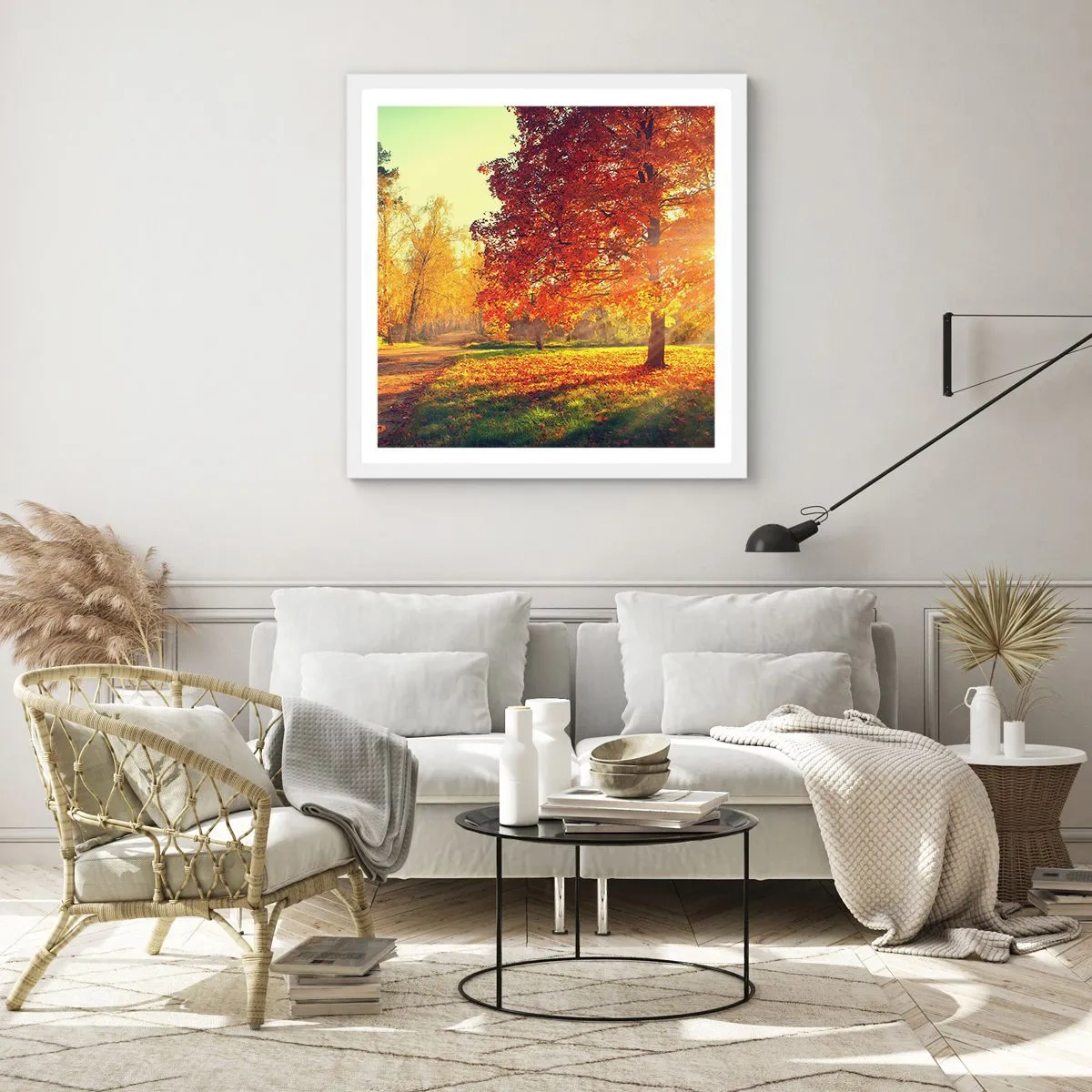 Plakat w białej ramie - Rude jest piękne - 40x40 cm