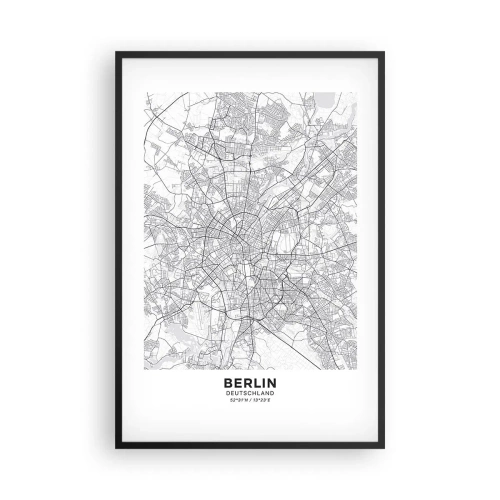Plakat w czarnej ramie - Kwiat Berlina - 61x91 cm