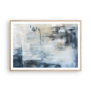 Plakat w ramie jasny dąb - Za zasłoną błękitu - 100x70 cm