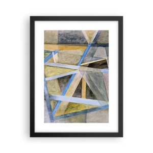 Plakat w czarnej ramie - Na wprost czy na skos? - 30x40 cm