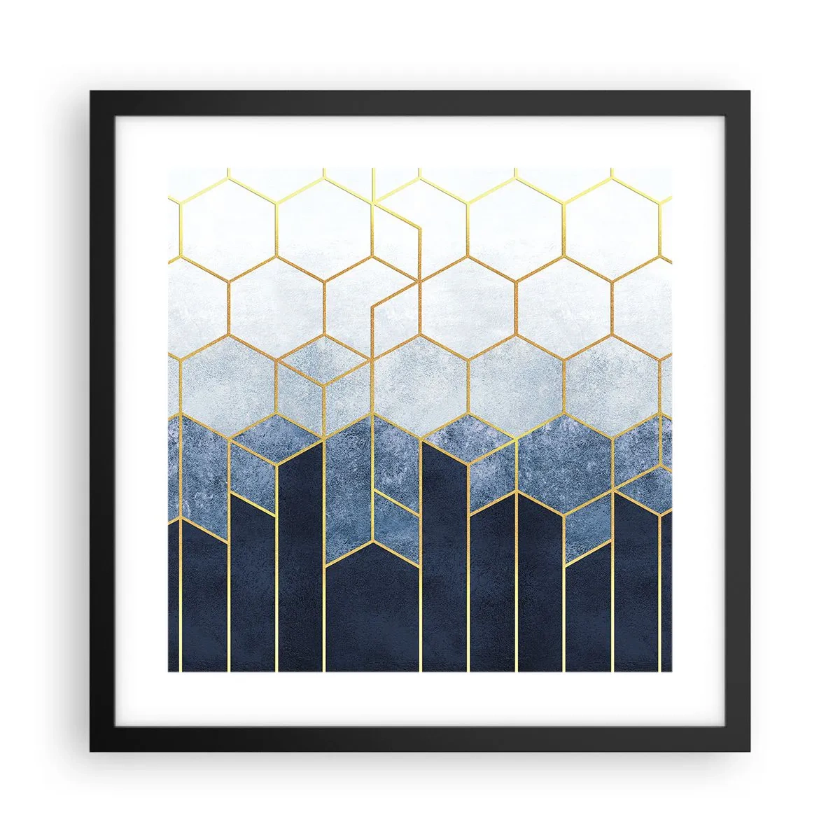 Plakat w czarnej ramie - Kompozycja w synkopowym rytmie - 40x40 cm