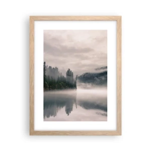 Plakat w ramie jasny dąb - W zadumie, we mgle - 30x40 cm