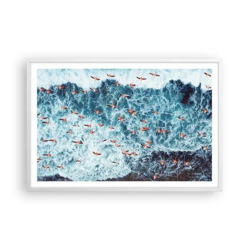 Plakat w białej ramie - Nadmorska parada - 91x61 cm
