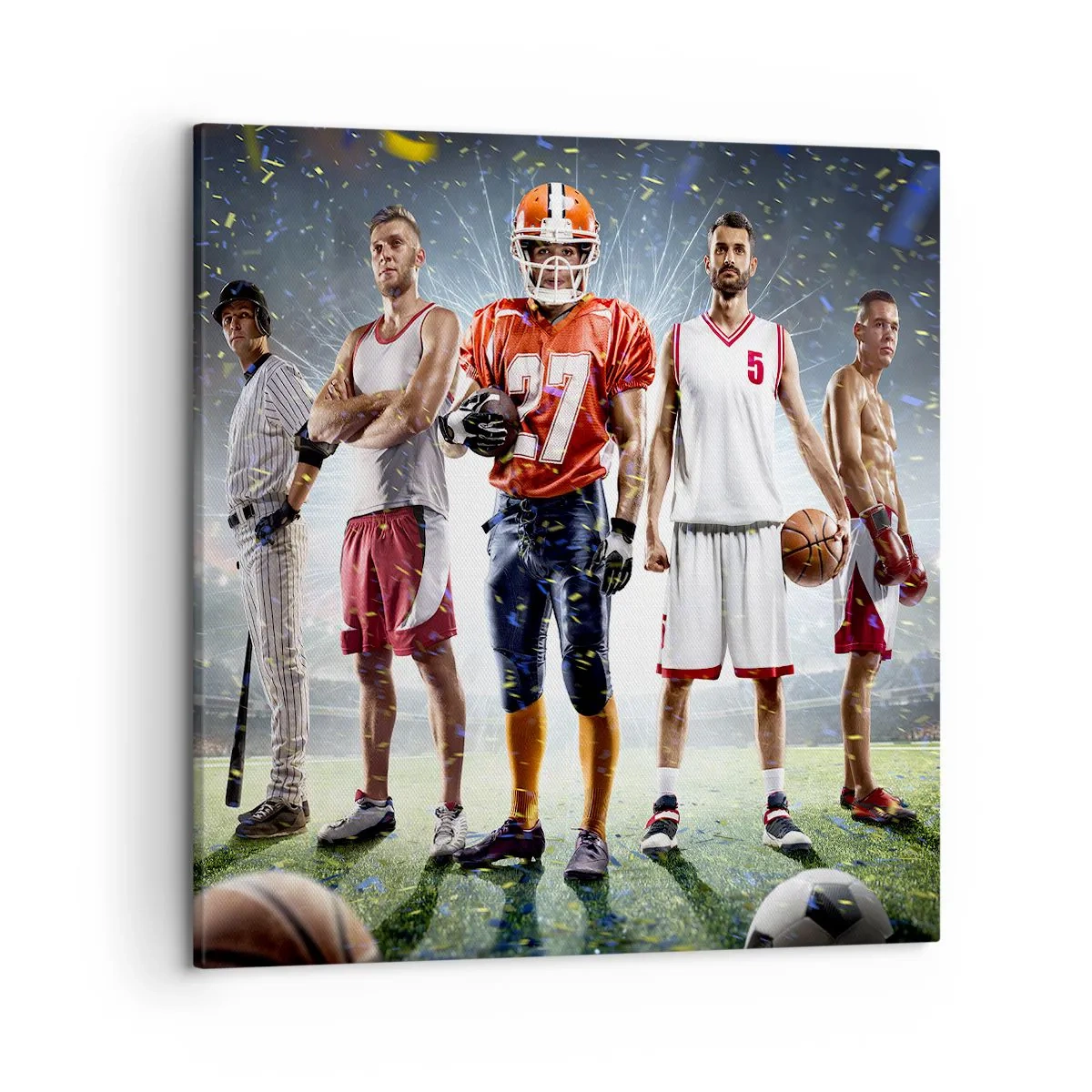 Obraz na płótnie - Gladiatorzy boisk - 50x50 cm